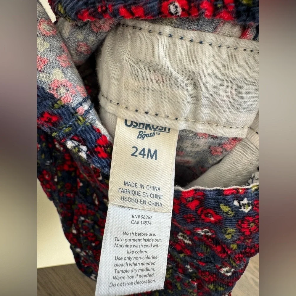 Oshkosh B’gosh Vintage Floral Overalls 24M